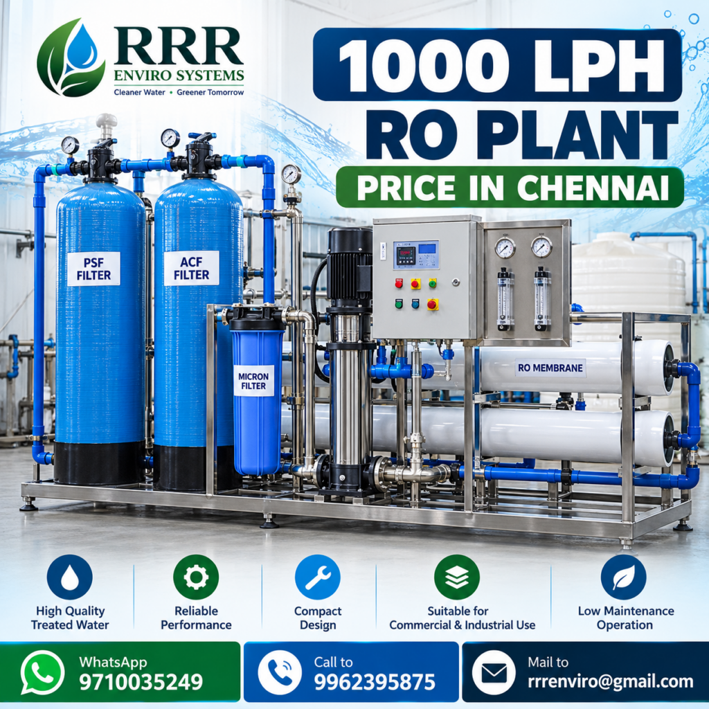 1000 LPH RO Plant Price in Chennai